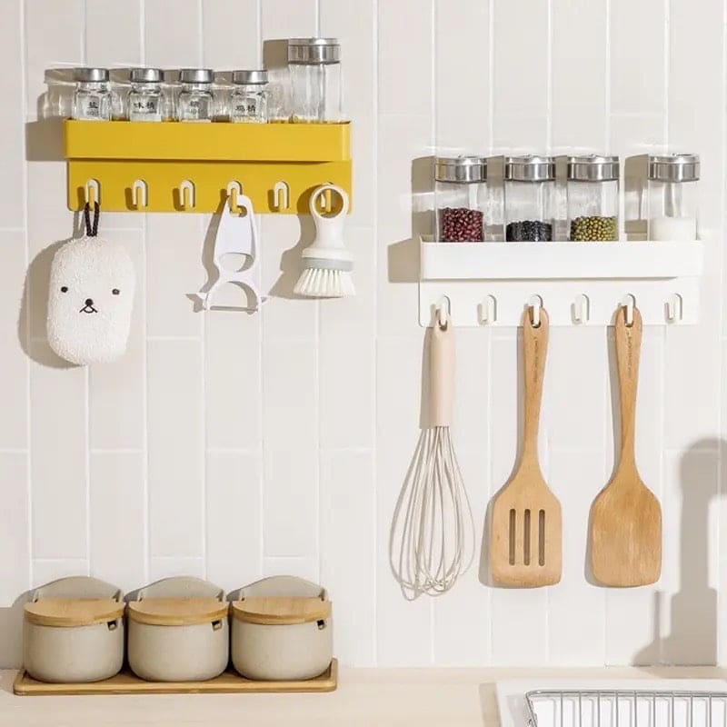 Shower Caddy Basket With Hooks, Wall Mounted Floating Shelf.