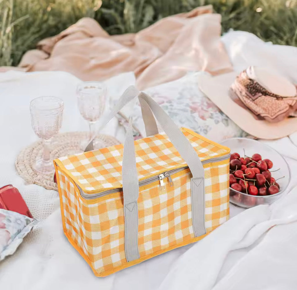 Camping Storage Lunch Bag, Large Capacity Portable Ice Pack Bag, Cold Protection Insulated Lunch Bag, Waterproof Travel Lunch Bag