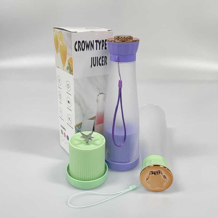 Crown Type Juicer, Mini Portable Blender Fruit Mixers, 400ml Electric Juicer, Anti Drip Blender, Mini Shake Smoothie Blender, Wireless Electric Juicer, Travel Electric Portable Mixer Bottle, Portable Smoothies Blender