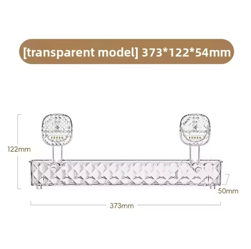 Shower Organizer No Drilling Shelves, Wall Mounted Suction Bathroom Organizer, Wall Mounted Washstand Organizer