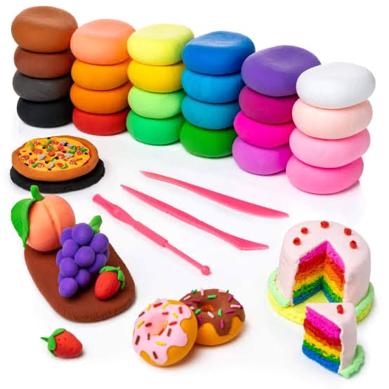 12 Color Modelling Clay With Tools, Magic Clay Artist Studio Toy.