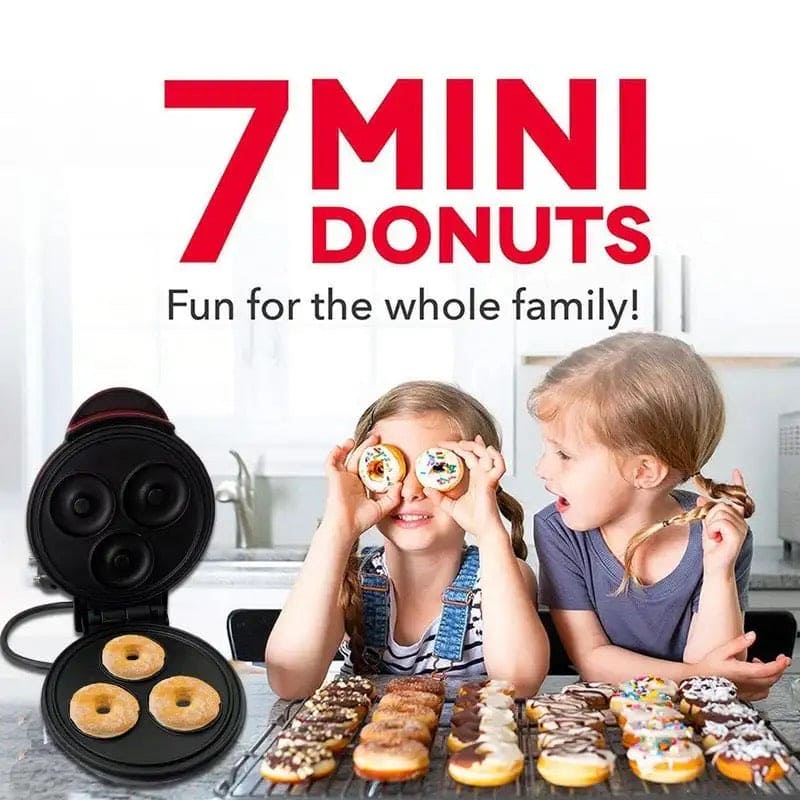 3 Hole Donut Machine, Non Stick Coated Doughnut Machine, 220V Mini Donut Makers For Children Kid, Household Electric Donut Maker, Electric Frying Pan Biscuit Hot Cake Maker