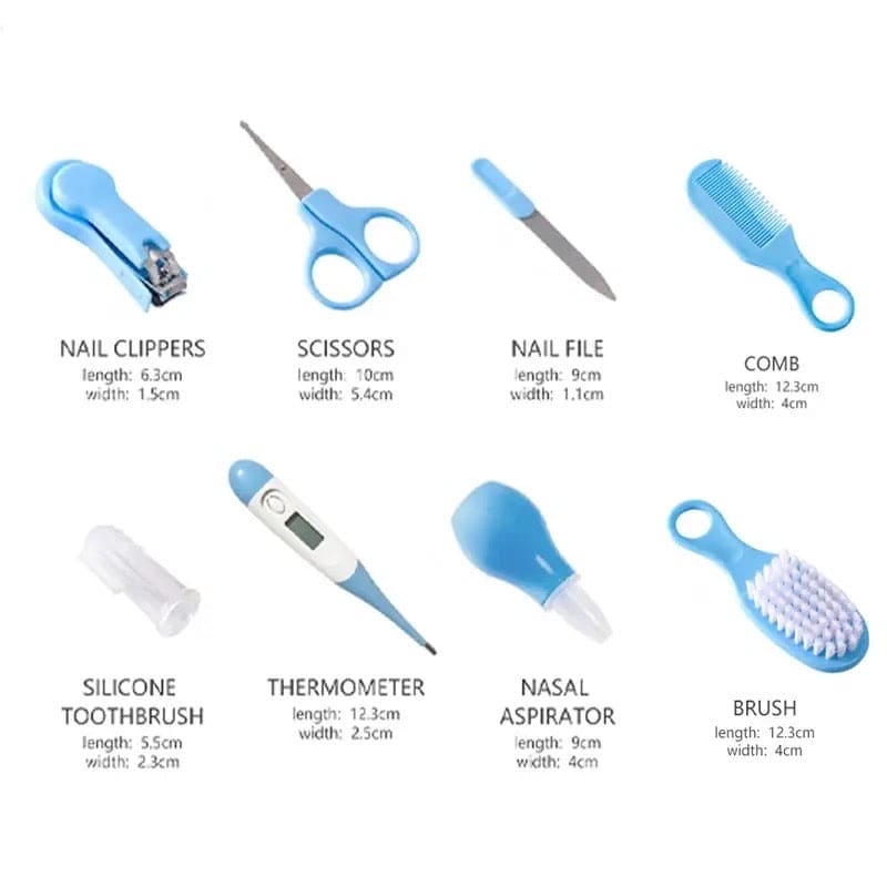 Set Of 8 Baby Health Care Kit, Newborn Baby Grooming Kit, Portable Infant Child Healthcare Tools Sets for Toddler, Newborn Essentials Nursery Care Set