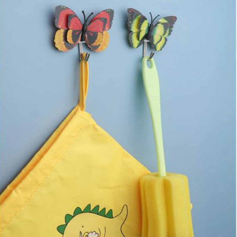 Self Adhesive Butterfly Utility Hook, Strong Sticky Butterfly Hook, Nursery Decor Room Hooks