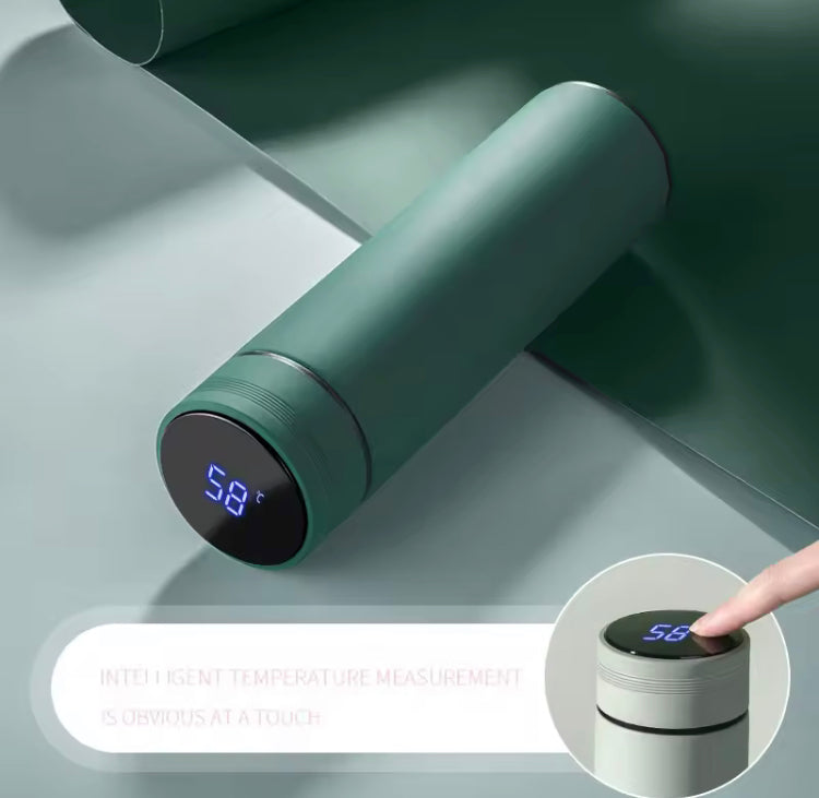 500ML LED Temperature Display Bottle, Stainless Steel Intellective Thermos with Double Bottom, Smart Vacuum Insulated Water Bottle
