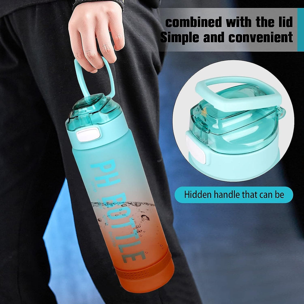 1L PH Water Bottle, Portable Gym Fitness Durable Sport Drinking Bottle, Unbreakable Water Bottle, Recyclable Plastic Drinking Bottle, Large Capacity Water Dispenser Bottle