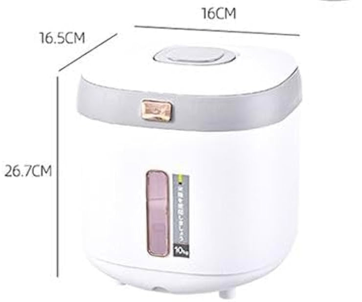 10KG Airtight Rice Dispenser, Large Capacity Flour Cereals Storage Jars, Airtight Kitchen Dry Food Container