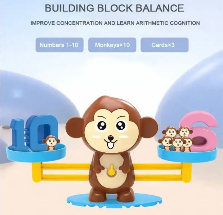 Monkey Balance Math Toy, Kiss Educational Games, Numbers Learning Toy Teaching Toy