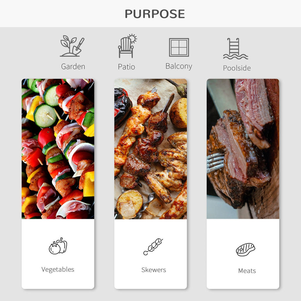 Foldable Tabletop BBQ Grill, Portable Small Charcoal Grill, Mini Tabletop Smoker Camping Cooker, Stainless Steel Portable Collapsible Barbecue Shelf