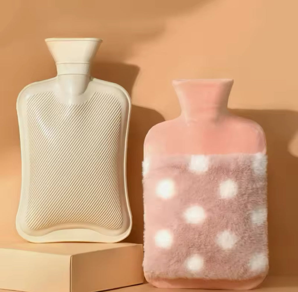 Large Capacity Hot Water Bottle With Plush Cover, Reusable Warm Water Bag Cover, Explosion Proof Water Bottle Cover