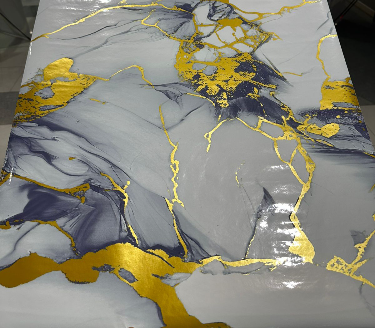 Waterproof UV Marble Sheet, Self Adhesive KSE Walls Sticker, Kitchen Cabinets Countertop Wallpaper