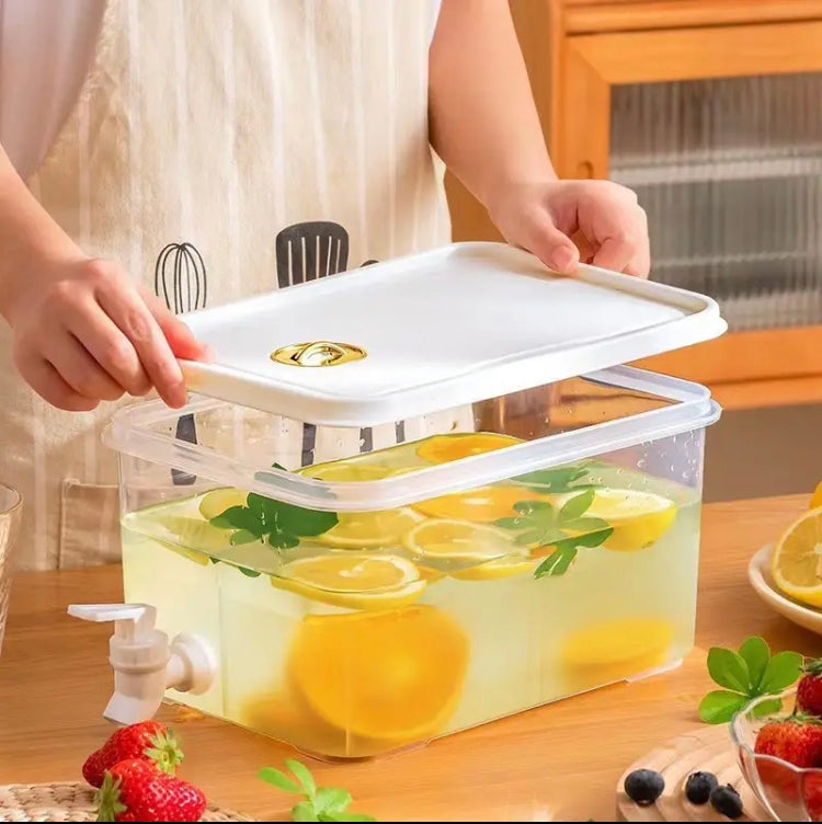 5L Cold Beverage Dispenser, Water Kettle Container Fridge Pots Pitcher, Plastic Freezer Water Jug