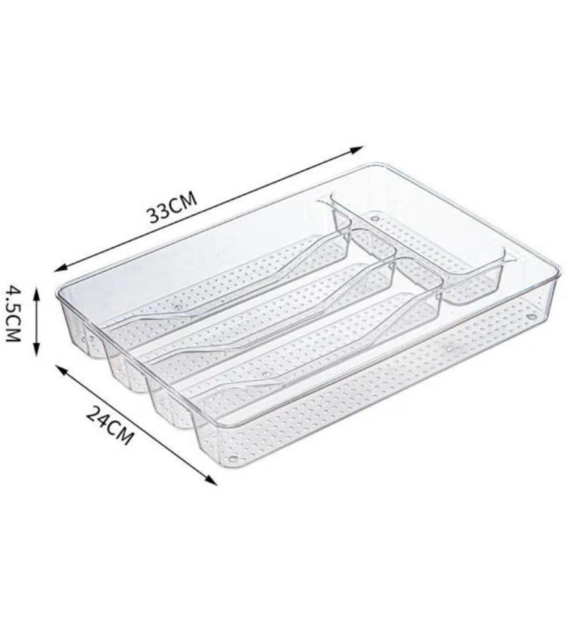 Cutlery Drawer Organizer, Spoon Fork Holder, Acrylic Storage Tray, Makeup Organizer Organizer, Transparent Stationary Tray