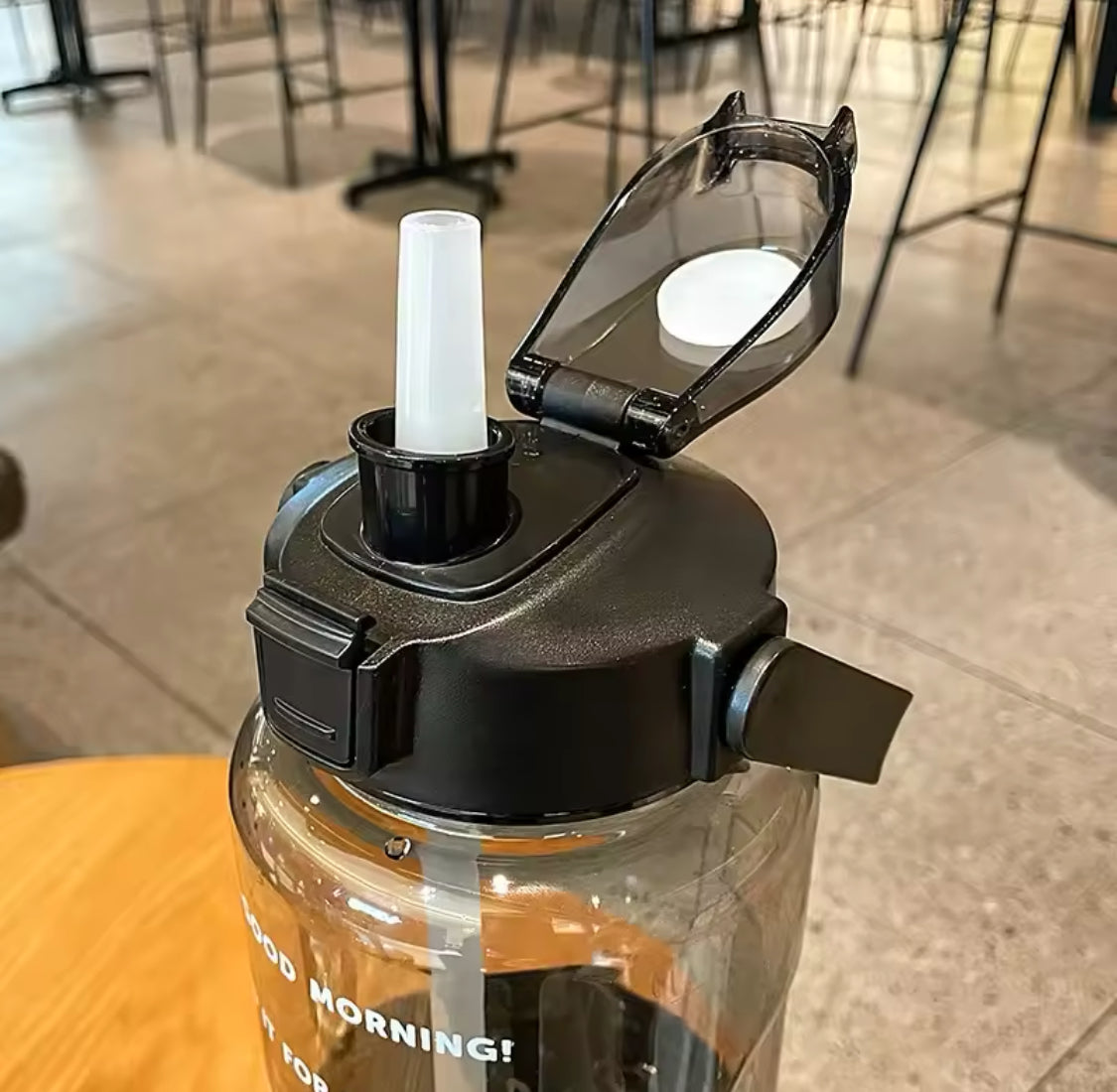 Pack Of 3 Transparent  Motivational Water Bottle, Large Capacity Water Bottle, Sports Water Bottle, Transparent Refillable Leakproof Water Bottle