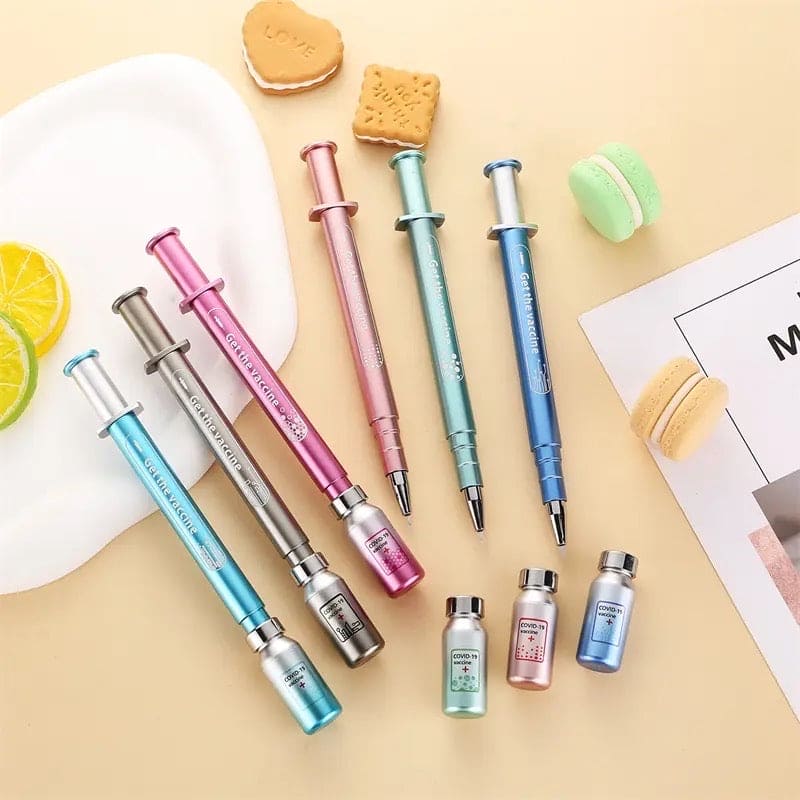 Luminous Vaccine Gel Pen, Doctor Nurse Pen, Syringe Neutral Pens.