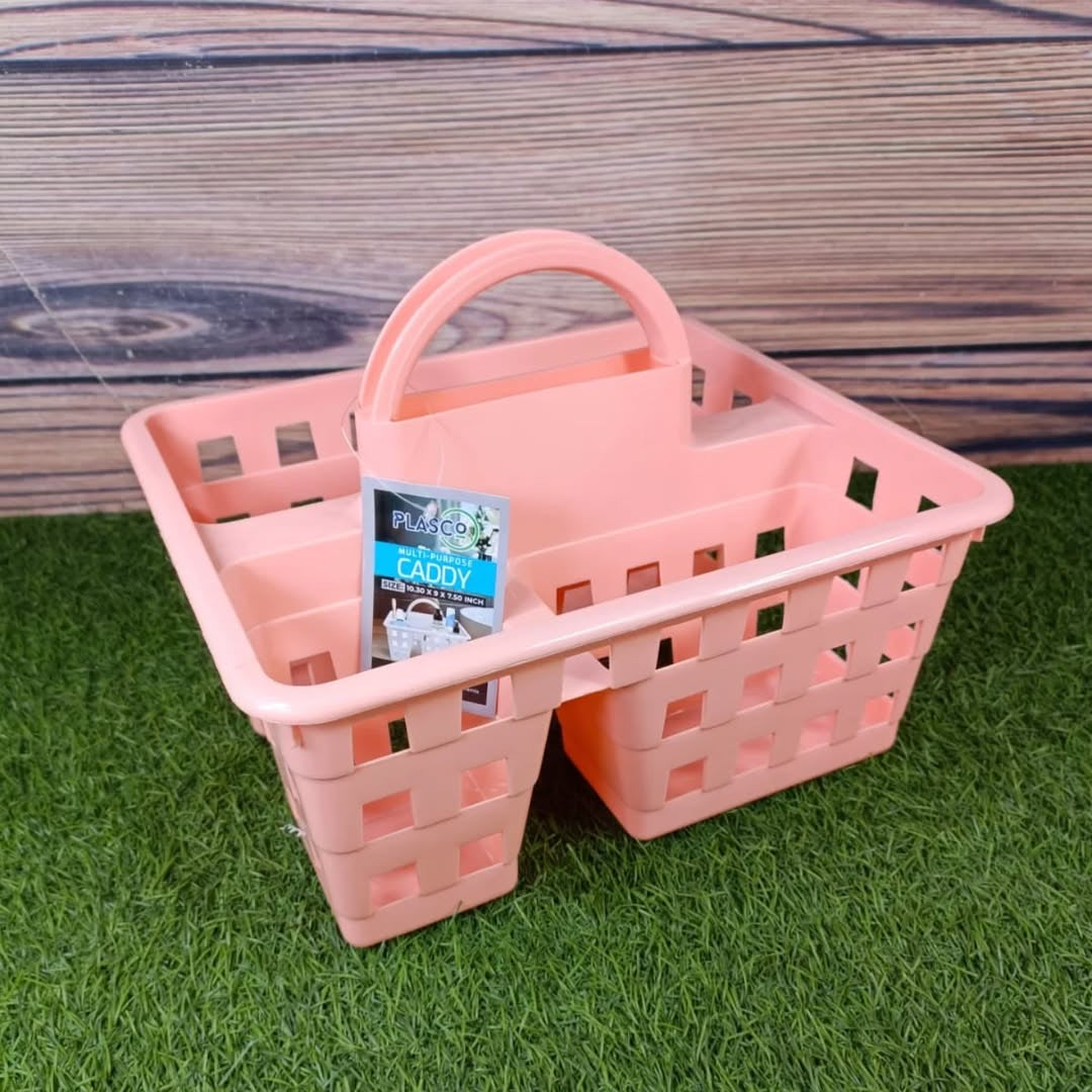 3 Compartments Shower Caddy Basket With Handle, Durable Bathroom Storage Organizer, Toiletries Storage Basket