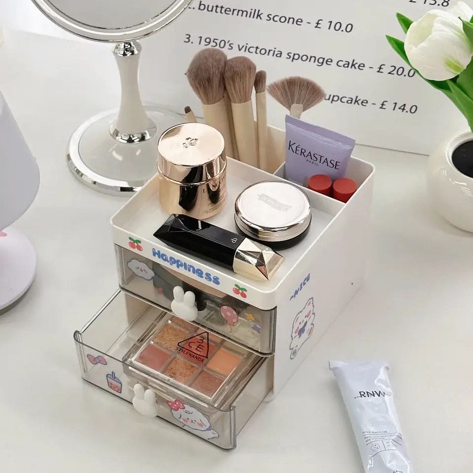 Cute Candy Stationary Organizer, Lovely Fashion Pen Holder with Sticker, Multifunctional Stationery Pencil Organizer, Large Capacity Waterproof Student Desk Holder