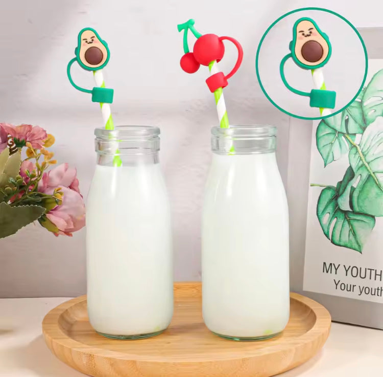 Set Of 3 Silicone Straw Topper, Dust Proof Tumbler Straw Cover, Reusable Straw Tips, Straw Cup Accessories