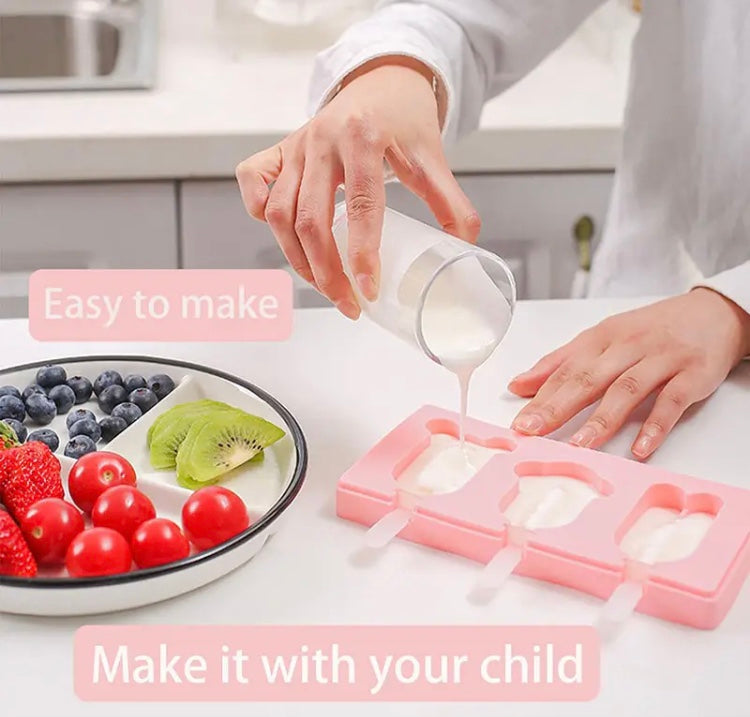 Silicone Popsicle Mold, New Animal Design Ice Pop Maker, Ice Mold With Stick And Lid