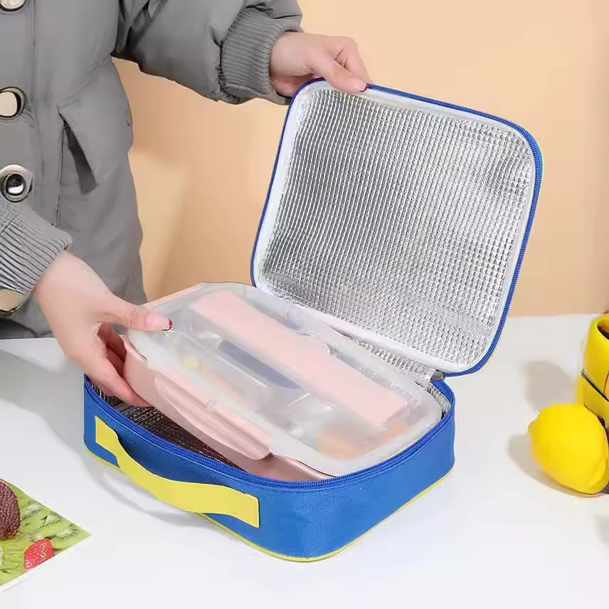 Animated School Thermal Lunch Bag, Cute Large Capacity Lunch Bag, New Style Insulated Kids Lunch Bag