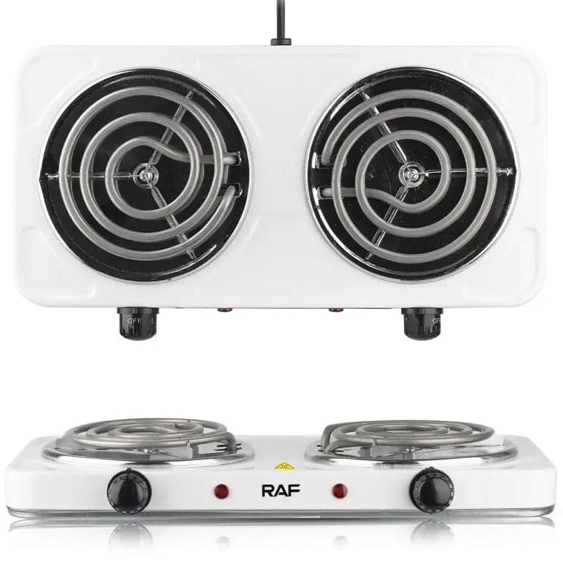 Double Head Electric Stove, Stainless Steel Induction Cooker, Portable Dual Hot Plate for Kitchen, Two Burner Electric Stove, Electric Countertop Stove Cooktop,  Automatic Temperature Control Electric Stove, Home Double Burner Coil Hotplate