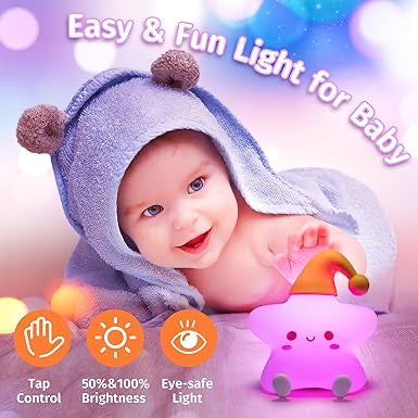 Cute Star Silicone Touch Night Light