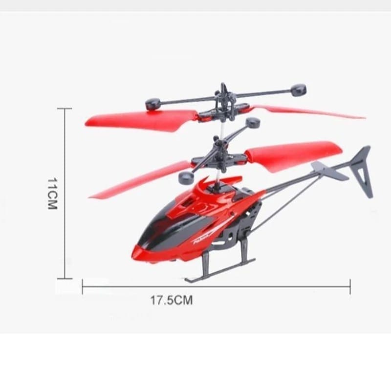 Mini RC Helicopter, 2Ch Electric Rc Flying Toy, Plastic Flashing Light Plane Toy, Mini Drone Flying Helicopter, Rechargeable Hand-Sensing Drone Copter Toy, Realistic Indoor Outdoor RC Helicopter Toy