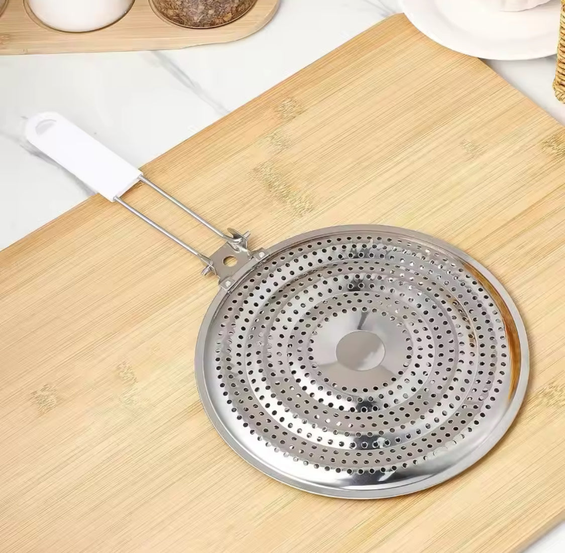 Multipurpose Stainless Steel Stove Heat Diffuser, Foldable Kitchen Stove Flame Guard Simmer Plate, Durable Gas Stove Anti Scalding Mat