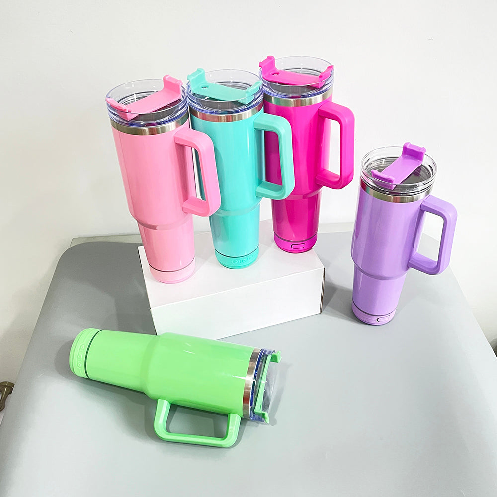 Double Vacuum Bluetooth Audio Car Tumbler, Tumbler With Handle Lid Straw, Stainless Steel Vacuum Insulated Car Mug, Thermal Iced Bottle
