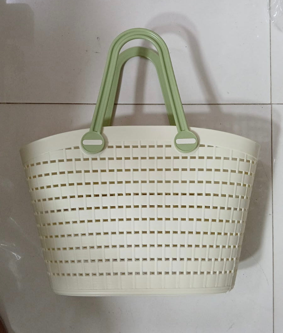 Portable Handheld Picnic Basket, Handheld Kitchen  Grocery Basket, Multipurpose Laundry Basket, Creative Hollow Out Shower Basket