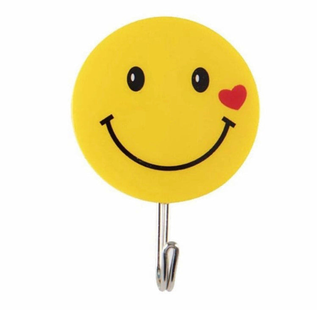Set Of 3 Strong Adhesive Wall Hook, Smiling Face Style Sticky Hooks, Strong Sticky Emojis Hook