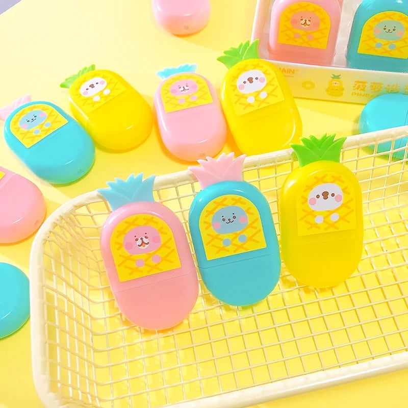 Cute Pineapple Eraser, Rubber Eraser, School Office Supply, Stationery Eraser, Fruit Pencil Eraser, Student Gift