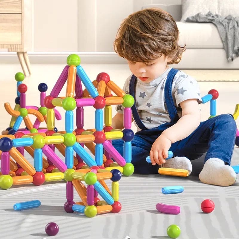 Magnetic Blocks Bar Toy, Magnetic Sticks & Balls Building Blocks Toys.