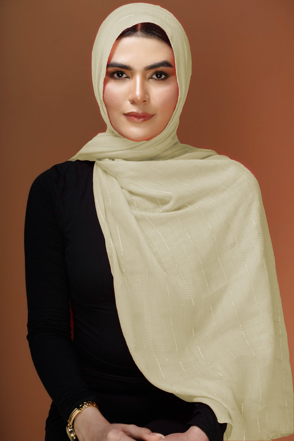 Stripes Lawn - Cream