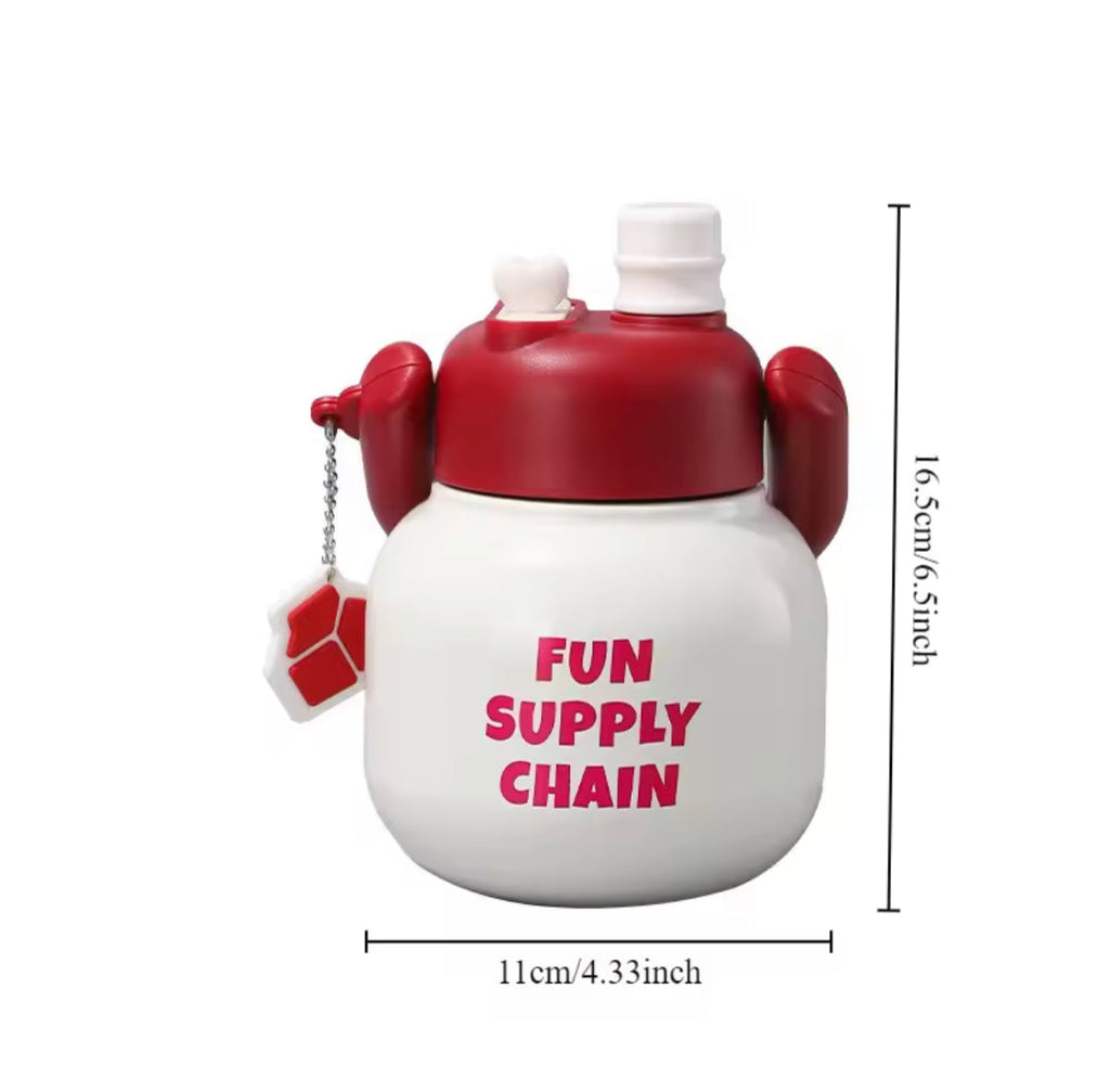 Cute Insulated Mini Water Cups, Stainless Steel Kids Water Bottle, Travel Friendly Kids Water Thermos, Kids Sports Water Bottle