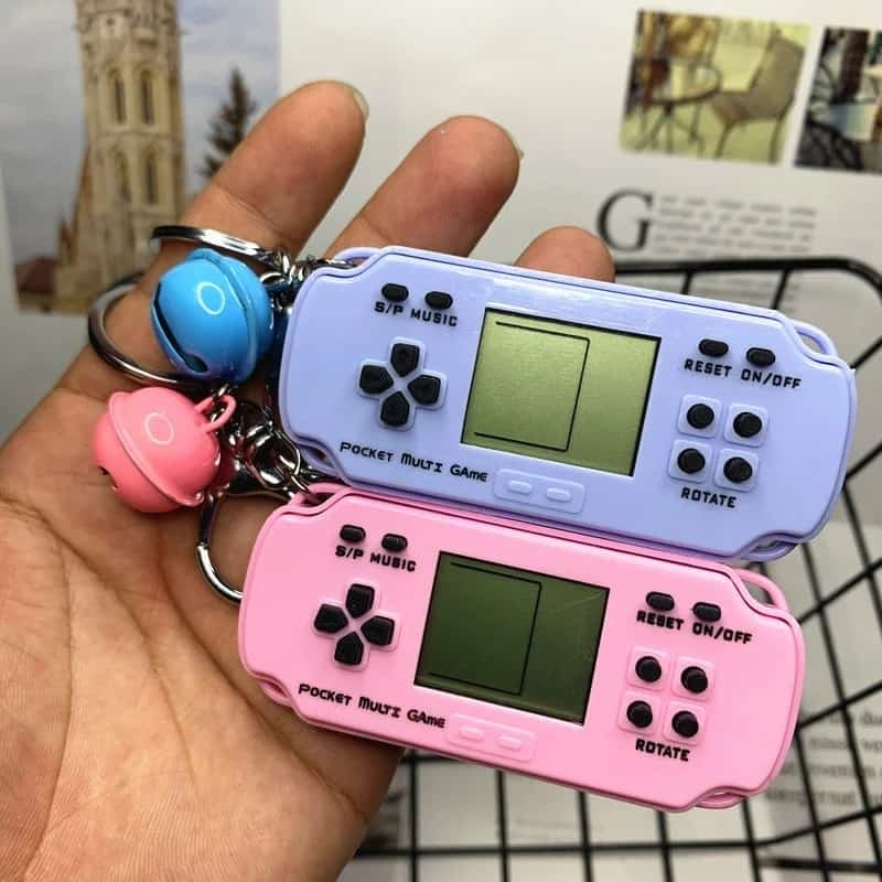Mini PSP Game Keychain, Retro Console Video Game, Handheld Game Console, Game Console Keychain, Nostalgic Classic Game, Pocket Multi Game, Portable Parent-Child Games Console, New Tetris Game Console Keychain