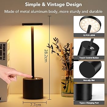 Rechargeable Side Table Lamp.