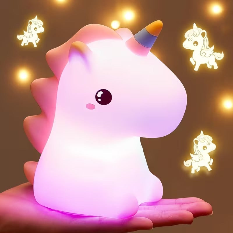 Cute Unicorn Silicone Touch Night Light
