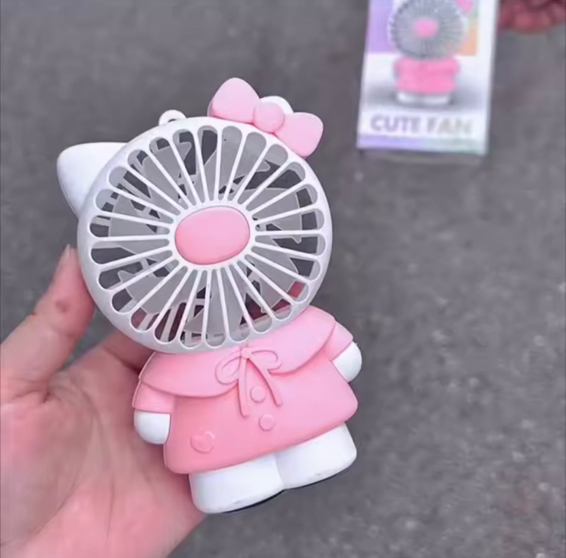Hello Kitty Handheld Small Fan, Rechargeable Handheld Fan, Mini Pocket Fan