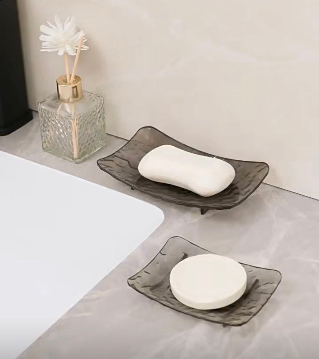 Non Slip Base Soap Tray, Water Draining Soap Holder, Self Emptying Soap Dish