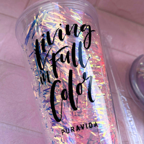 450ml Cute Creative Drinking Water Cup, Premium Plastic Glitter Water Sipper, Girls Fancy Water Cup With Straw