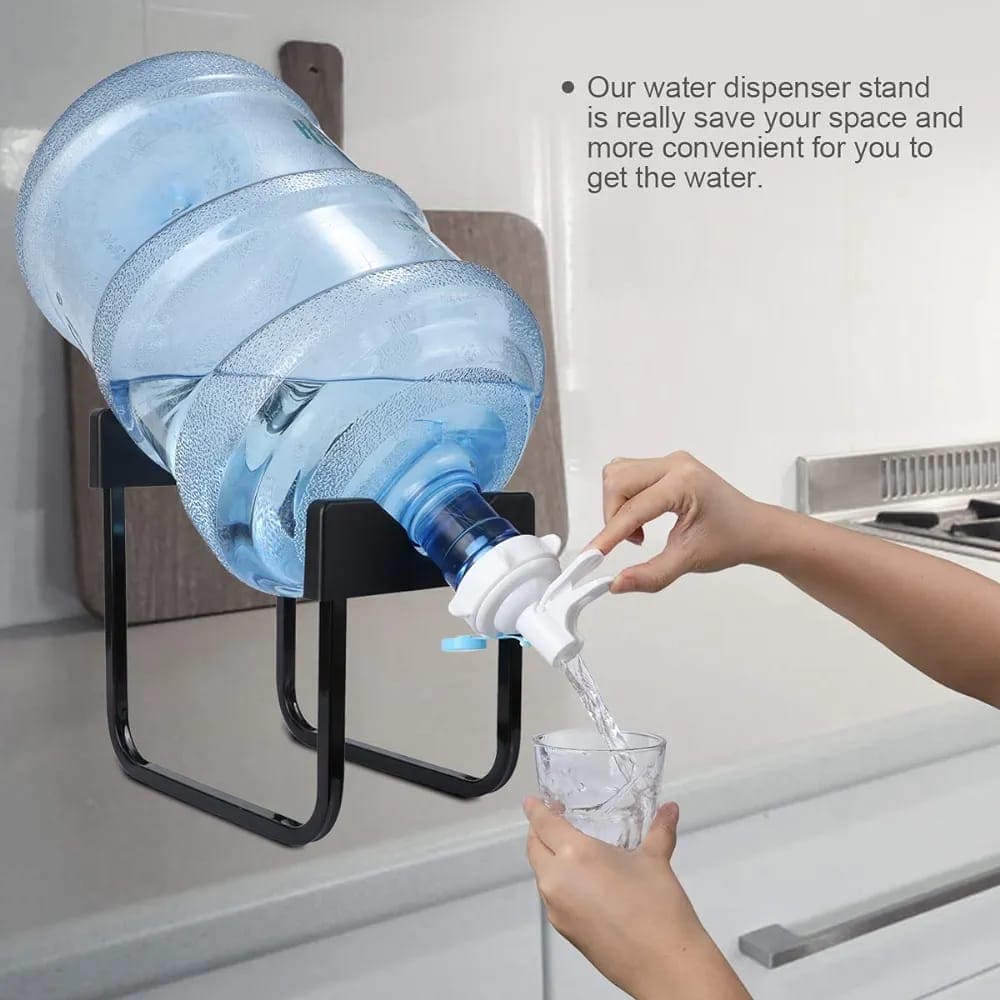 Dispenser Bottle Stand With Faucet, Non Slip Water Galloon Drink Cradle Rack with Water Spout, Purified Water Bucket Rack With Tap, Camping Water Faucet Bottled, Water Spout Barreled Water Pump, Dustproof Nozzle Tap Drinking Fountain Camping Rack