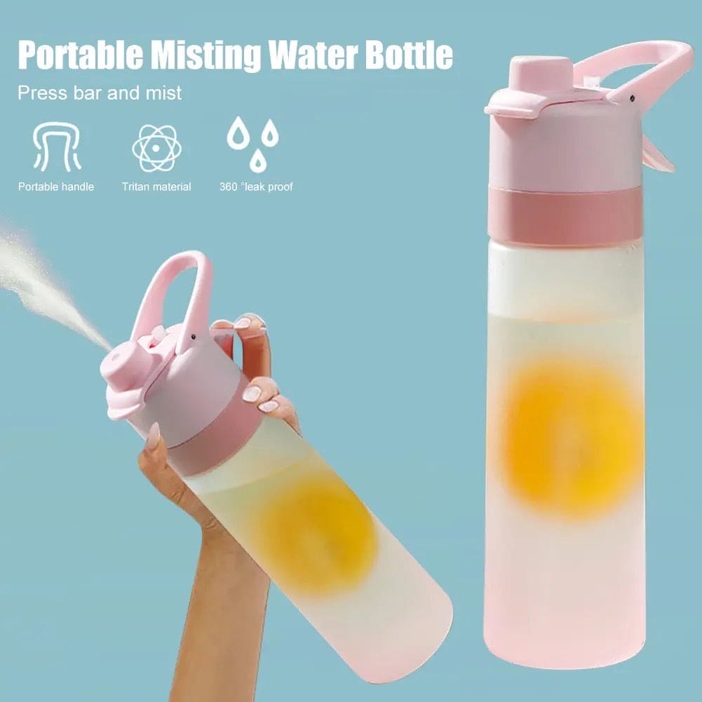 Spray Water Bottle, 700ml Fashion Cute Drinking Cup, Large Capacity Misting Water Bottle, Gradient Drinkware Travel Bottle, Outdoor Sport Fitness Water Cup