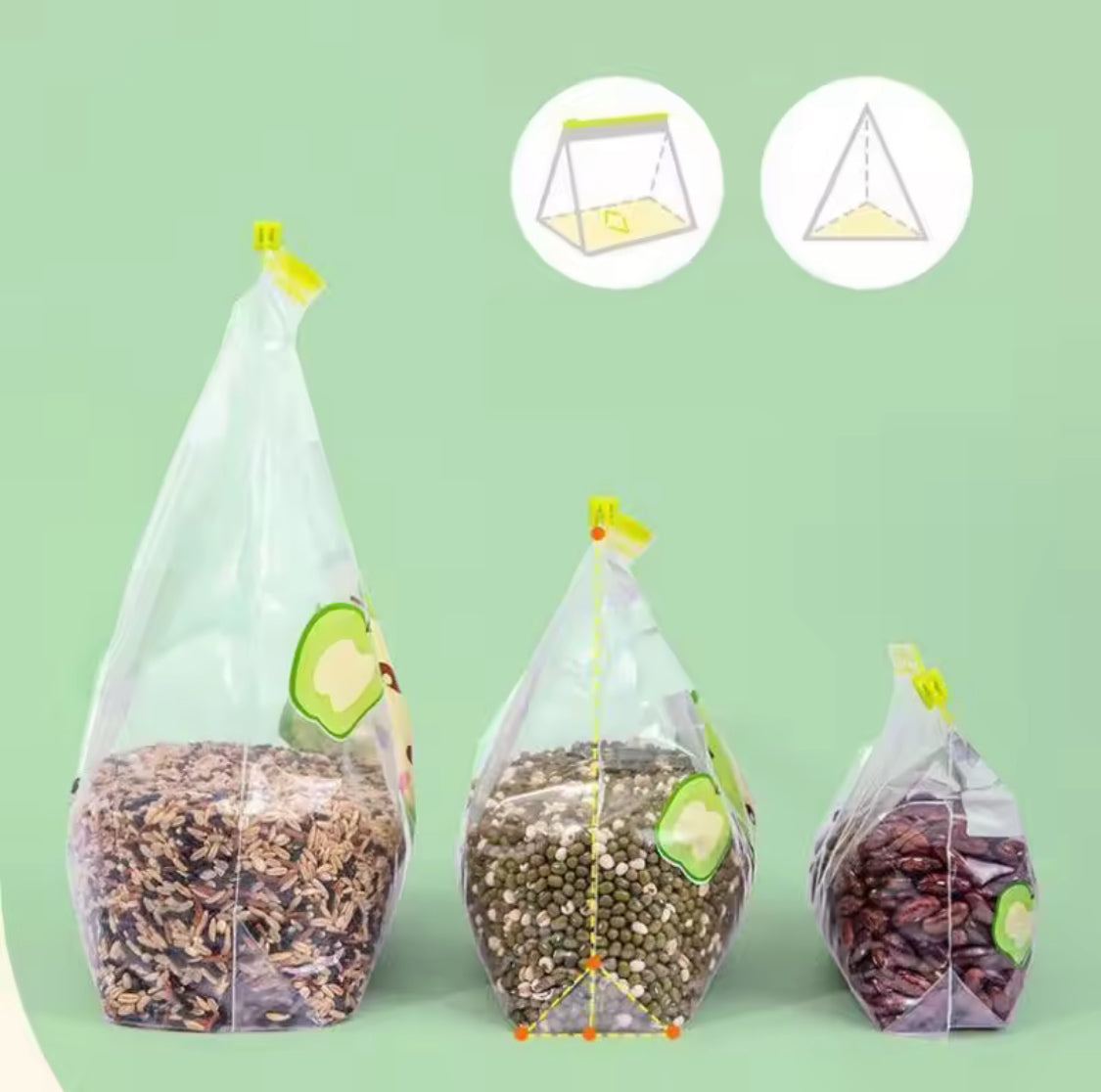 Reusable Zip Lock Bag, Food Grade Transparent Storage Bag, Refrigerator Fresh-keeping Bag