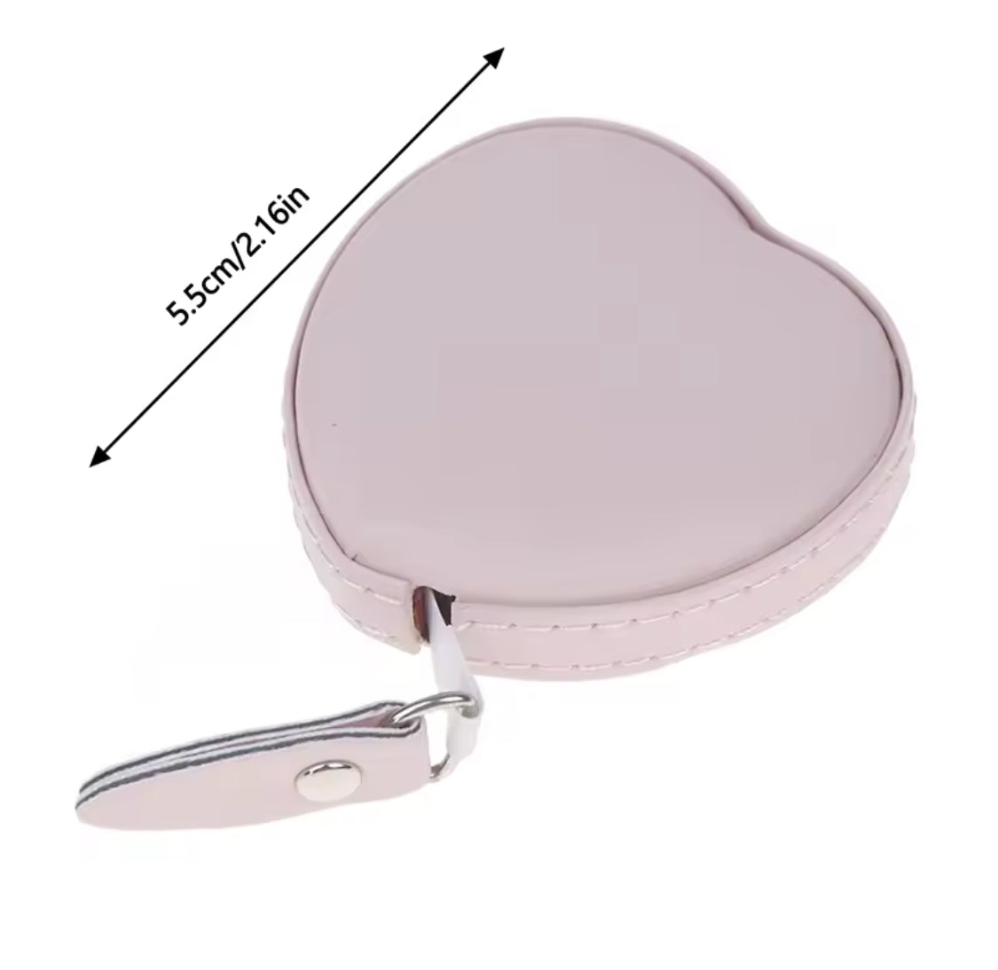 Cute Heart Shape Measuring Tape, Portable Soft Leather Measuring Tape, Mini Ruler for Body Measuring Tool