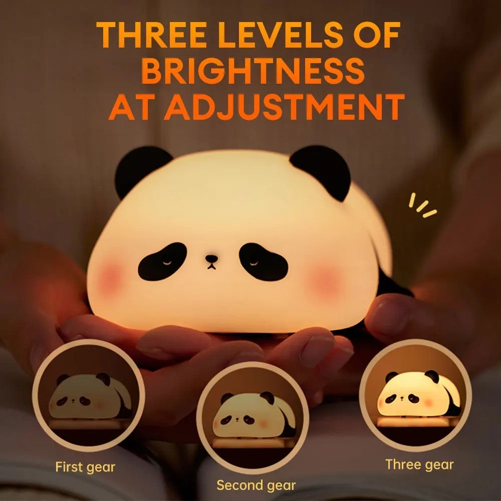 Cute Panda Silicone Touch Night Light