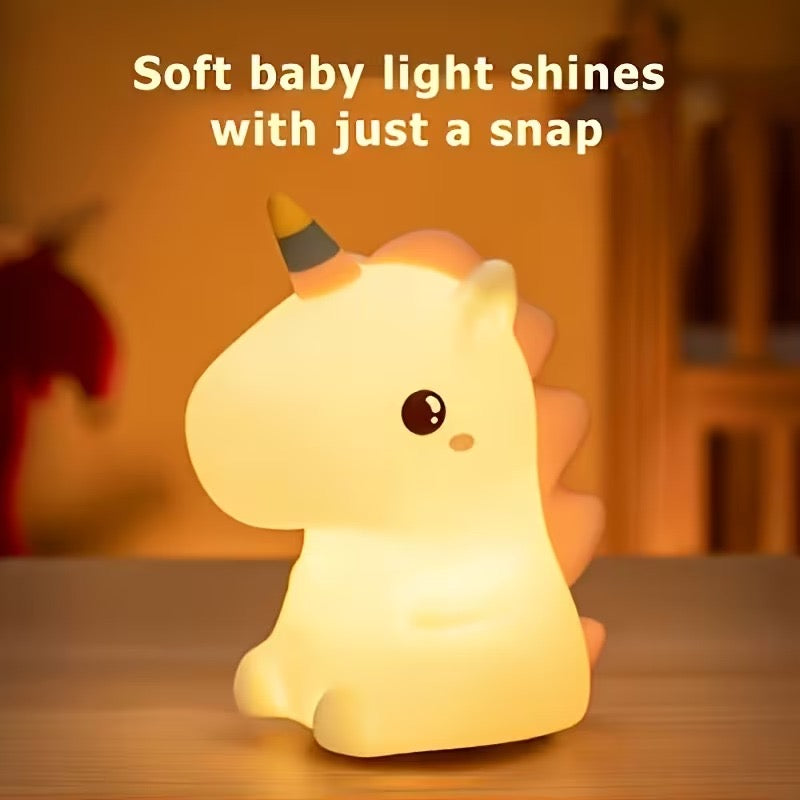 Cute Unicorn Silicone Touch Night Light