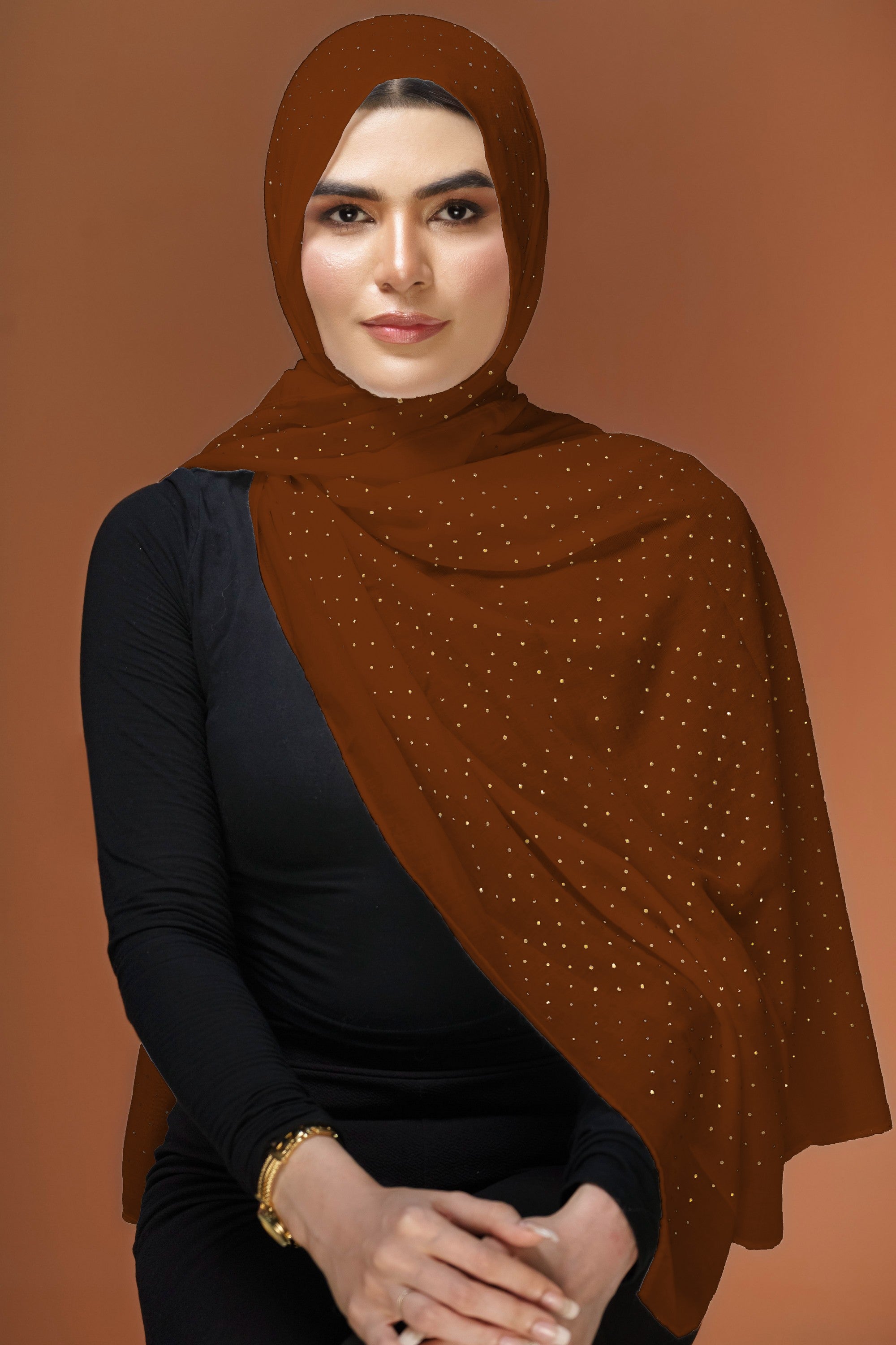 Gold Foil Lawn - Orange