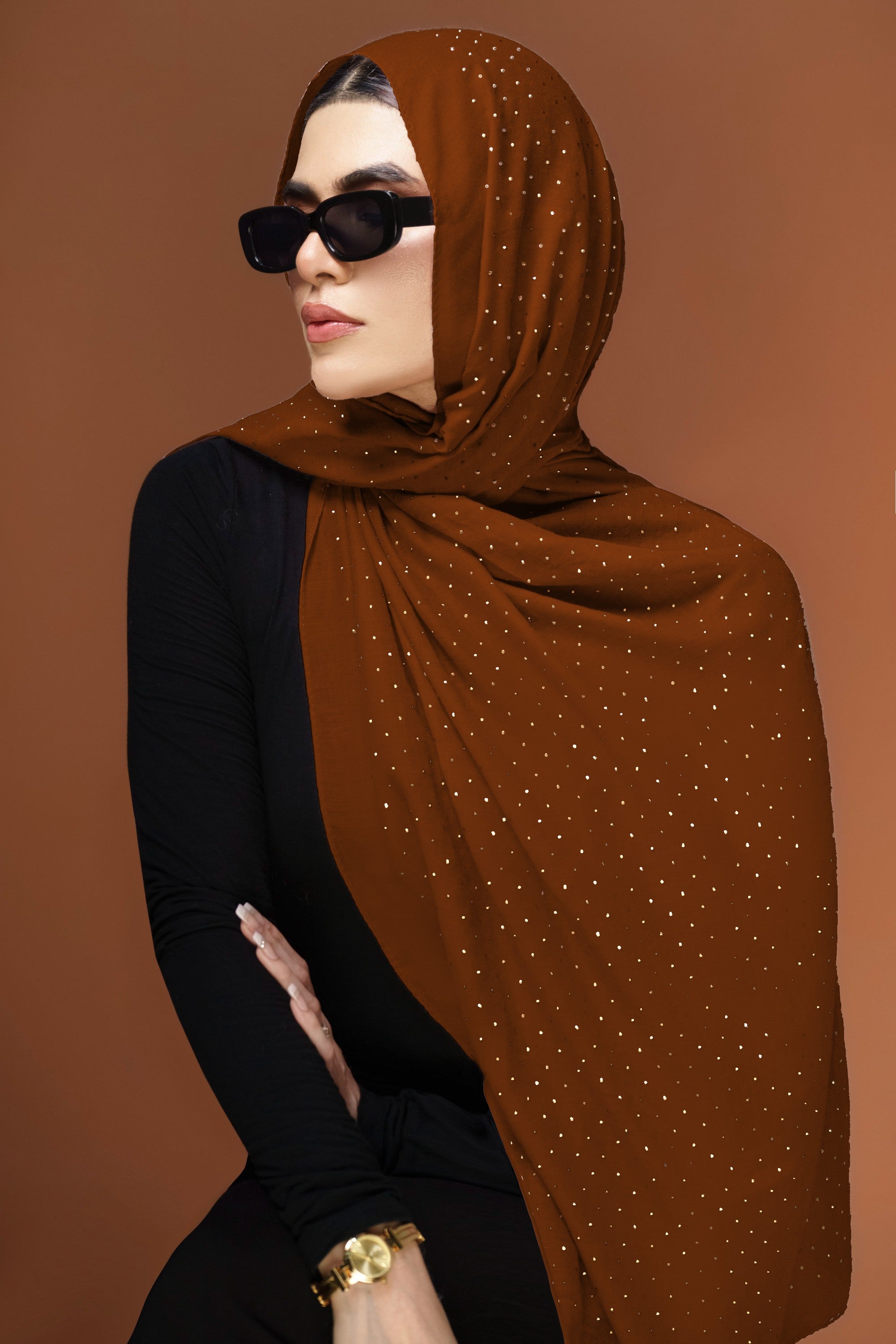 Gold Foil Lawn - Orange