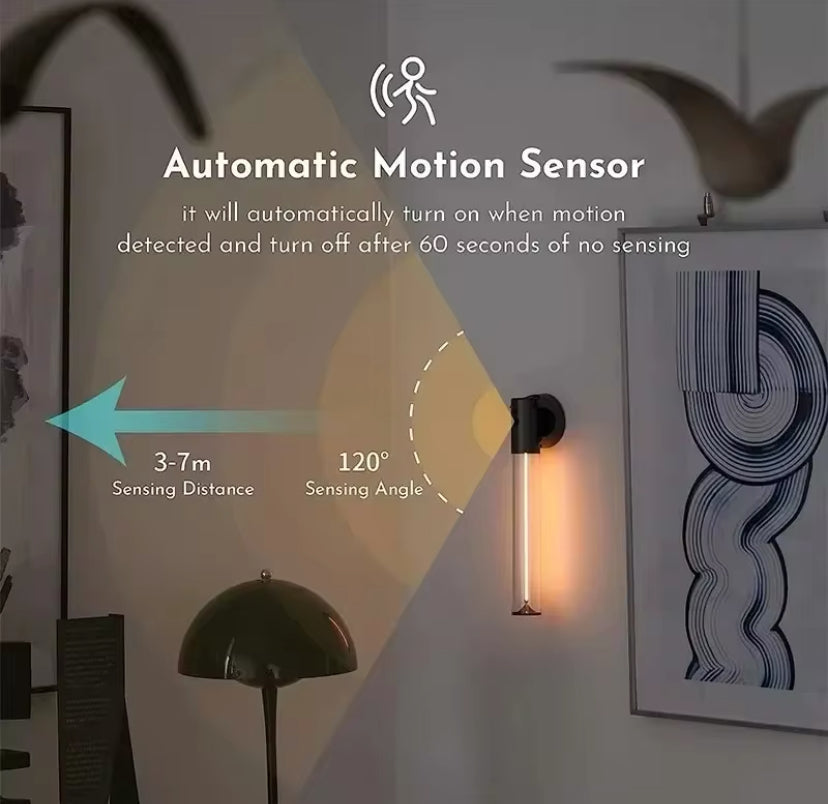 Wall Sticking Magnetic Wire Light, Touchable Cordless Desk Light, Room Decor LED Night Light